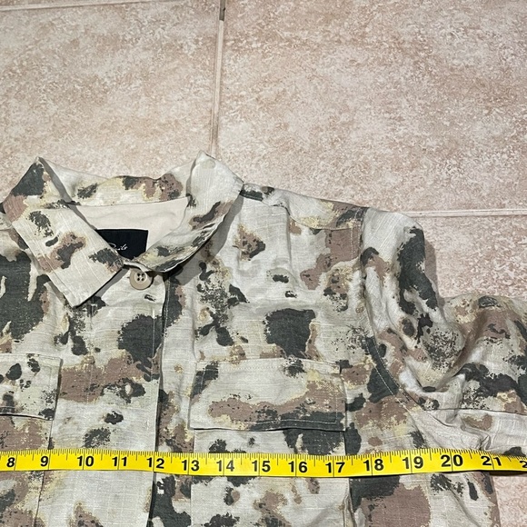 Rails Fulton Camo Print Field Linen Jacket In Watercolor Camo Size Medium - Picture 7 of 8